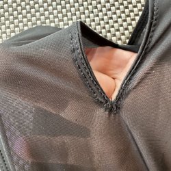 画像3: 穴あきシ極薄ビジソ風素材六尺黒（以前の物よりやや柔らか）仕上がり約15センチ幅　白タグに変更