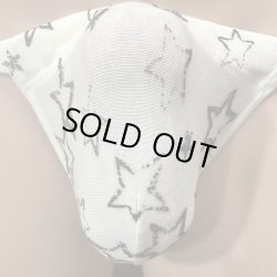 画像1: 極小柔らか極上ウール混ベア天竺黒猫星柄