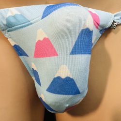 画像3: 富士山レトロ紋黒猫（薄手の綿混柔らか素材）