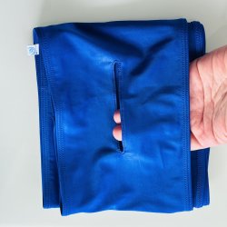 画像2: 穴空き 薄手の水着系素材六尺光沢ライトネイビー