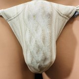 アラン模様黒猫（薄手の綿混柔らか素材）