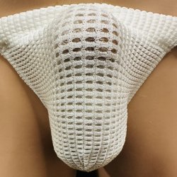 画像1: やや小さめ光沢ネットホール黒猫（薄手の穴空き伸縮素材）