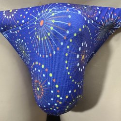 画像1: 花火黒猫ライトネイビー（薄手の綿混柔らか素材）