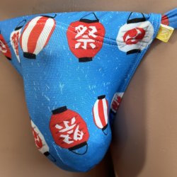 画像2: 祭り紋様黒猫（薄手の綿混柔らか素材）