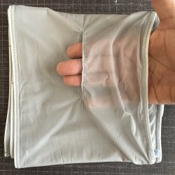 画像2: 2／3幅！！穴空き 極薄シースルー機能性素材六尺薄灰色（仕上がり20センチ幅）
