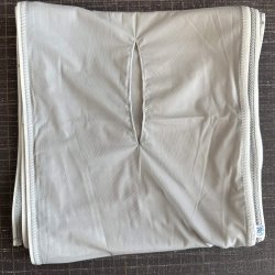 画像1: 2／3幅！！穴空き 極薄シースルー機能性素材六尺薄灰色（仕上がり20センチ幅）