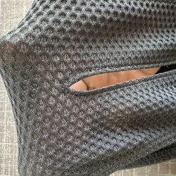 画像3: 超極細！！穴あき 膨れメッシュ素材六尺黒（10センチ仕上げ）