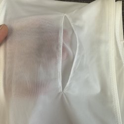 画像3: 穴空き 極薄シースルー機能性素材六尺白（半幅15センチ仕上げ）