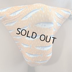 画像3: 秋刀魚デザイン黒猫（薄手の綿混柔らか素材）