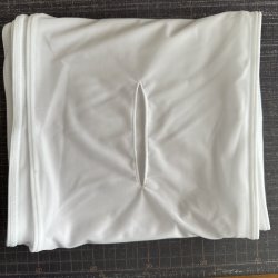 画像1: 2/3幅!! 穴あきシースルー水着系素材六尺白（20センチ仕上げ）
