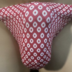 画像1: 鹿の子紋様黒猫（薄手の綿混柔らか素材）