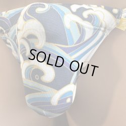 画像2: 荒波紋様黒猫（薄手の綿混柔らか素材）