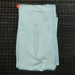 画像1: 超極細！！穴空き 薄手の天竺ニット素材六尺浅縹色