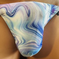 画像3: ブルーマーブル黒猫（薄手の綿混柔らか素材）