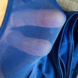 画像3: 半幅！！穴あきシフォンジョーゼット六尺ライトネイビー（15センチ仕上げ）