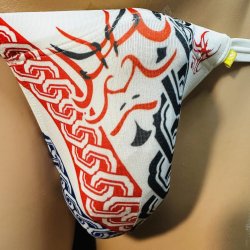 画像3: 吉原隈取紋様黒猫　（薄手の綿混柔らか素材）