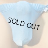 やや小さめ柔らか薄手の機能性素材黒猫スカイブルー