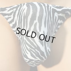 画像1: ゼブラ縄猫（綿混柔らか素材＋縄）