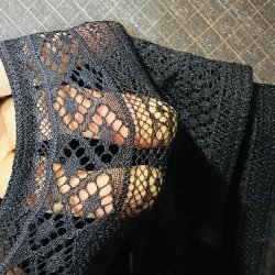 画像3: 超極細!!穴あき紋様ネット六尺黒