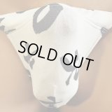 筆字数紋様黒猫（薄手の綿混柔らか素材）