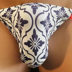 画像1: 変わり花紋紋様黒猫2（薄手の綿混柔らか素材）