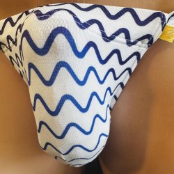 画像2: 波グラデーション紋様黒猫（薄手の綿混柔らか素材）