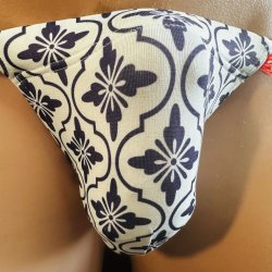 画像3: 変わり花紋紋様黒猫2（薄手の綿混柔らか素材）