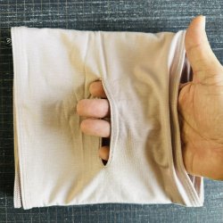 画像2: 2/3幅！！穴空き 薄手の天竺ニット素材六尺退紅