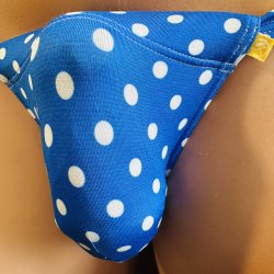 画像2: 豆絞り紋様黒猫青（薄手の綿混柔らか素材）