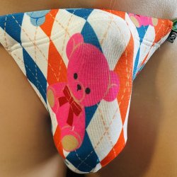 画像3: アーガイルベア黒猫（薄手の綿混柔らか素材）