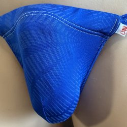 画像2: 幾何学模様黒猫青（水着系素材）