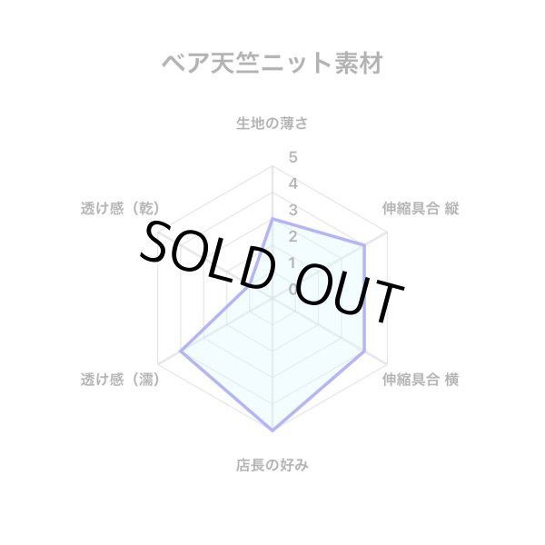 画像5: 穴空き ちょっと薄手のベア天竺ニット素材六尺藍色 (5)