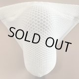 画像: やや小さめ膨れメッシュ黒猫白（色物より膨れがやや細かくやや薄い膨れメッシュです）