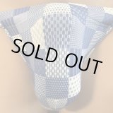 画像: 賑やか伝統小紋市松紋様黒猫（水着系素材）