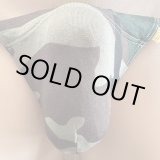 画像: やや小さめ薄手の迷彩裏地黒猫（裏地系素材）