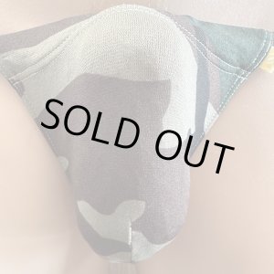 画像: やや小さめ薄手の迷彩裏地黒猫（裏地系素材）