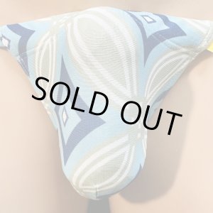 画像: デカ七宝紋様黒猫(薄手の綿混柔らか素材)