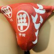 画像1: お店コラボシリーズ六天さん柄縄猫赤（水着系素材＋縄） (1)