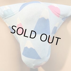 画像: 富士山レトロ紋黒猫(薄手の綿混柔らか素材)