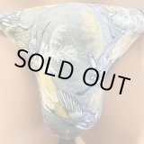 画像: 鶴波紋様黒猫（薄手の綿混柔らか素材）