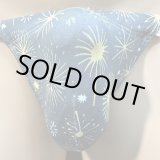 画像: 花火黒猫（薄手の綿混柔らか素材）