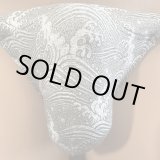 画像: 荒波紋様黒猫灰色（水着系素材）