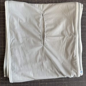 画像: 2／3幅！！穴空き 極薄シースルー機能性素材六尺薄灰色（仕上がり20センチ幅）
