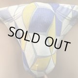 画像: 3色麻の葉紋様黒猫（薄手の綿混柔らか素材）