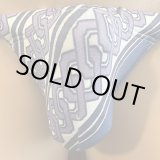 画像: 斜め吉原繋ぎ紋様黒猫（水着系素材）