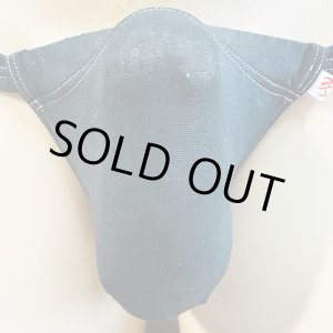 画像: やや小さめ極薄手の綿混ストレッチ黒猫（極薄の綿混柔らか素材）