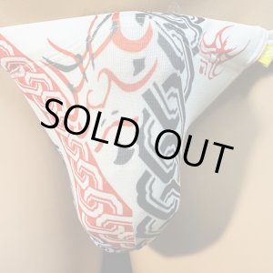 画像: 吉原隈取紋様黒猫　（薄手の綿混柔らか素材）