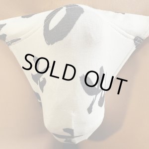 画像: 筆字数紋様黒猫（薄手の綿混柔らか素材）