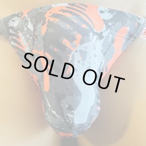 画像: 迷彩黒猫オレンジ(水着系素材)