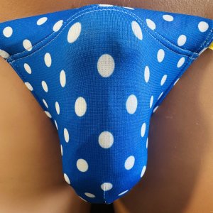 画像: 豆絞り紋様黒猫青(薄手の綿混柔らか素材)